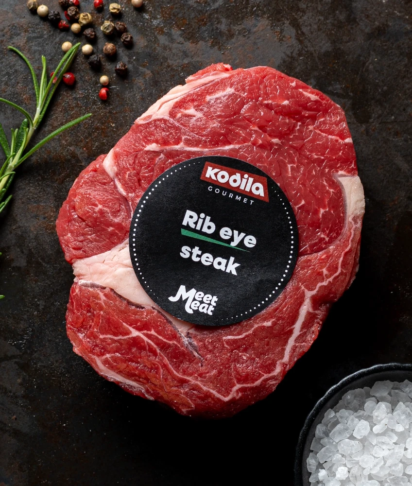 Goveji rib eye brez kosti steak – suho zorjen / zamrznjeno
