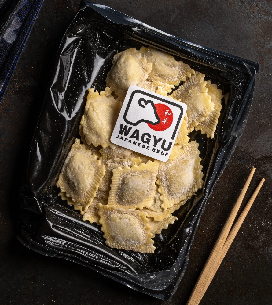Tortelloni polnjeni z Wagyu mesom