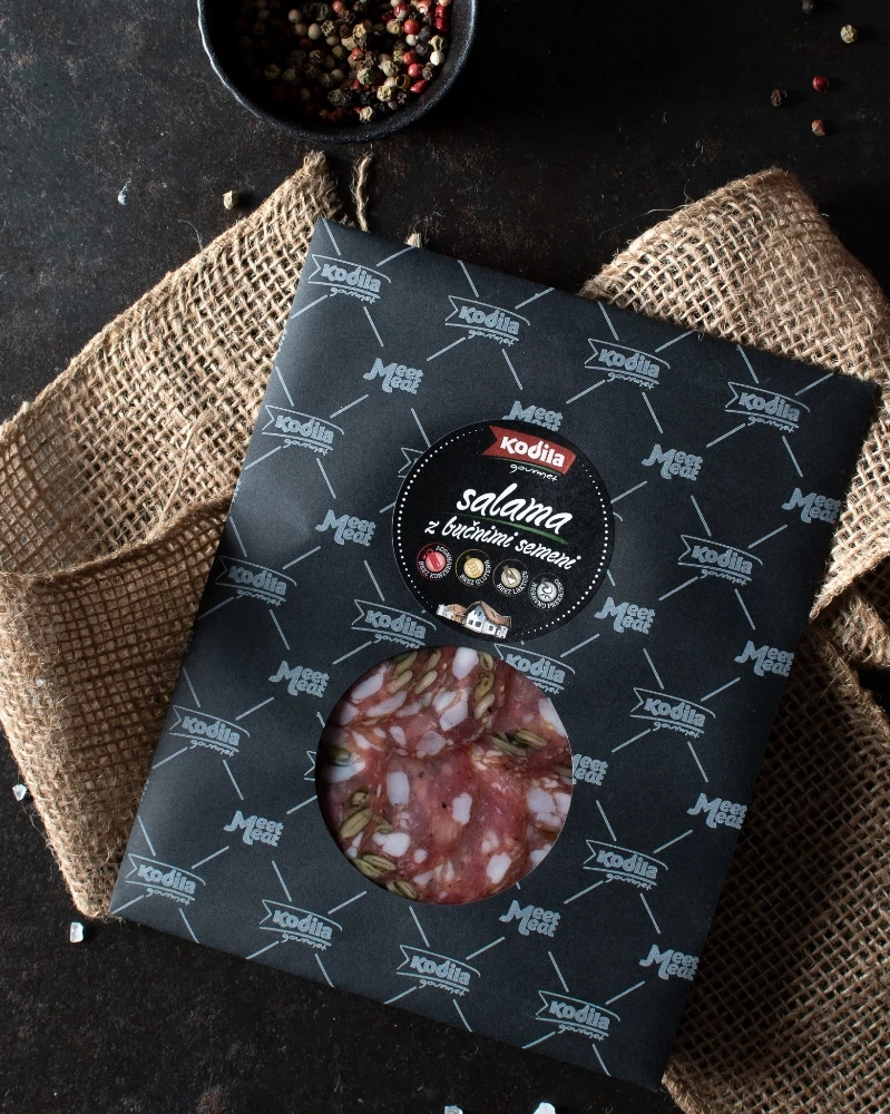 Salama z bučnimi semeni Prestige – narezek 80 g